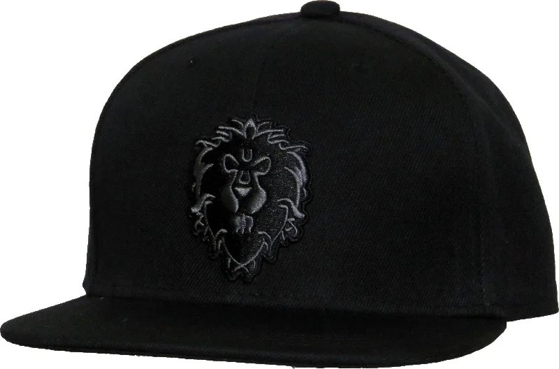 Stylish Wool Felt Hats for Cold Weather-World Of Warcraft Alliance Black Snapback Cap