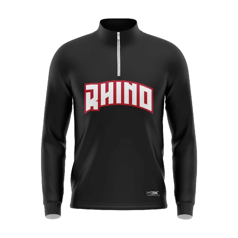 Trendy Trench Jackets for Fall and Winter-RHINO WRESTLING 1/4 ZIP JACKET (WITH NAME)