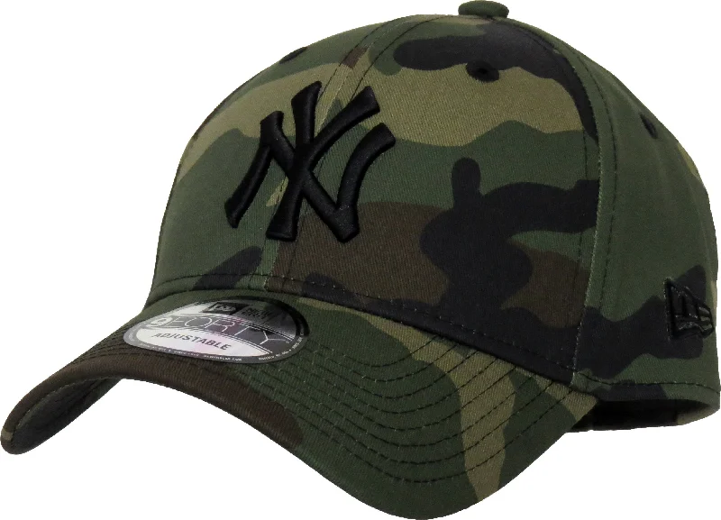 Fashionable Sport Caps for Outdoor Events-NY Yankees New Era 940 League Essential Kids Camo Baseball Cap (4 - 12 Years)