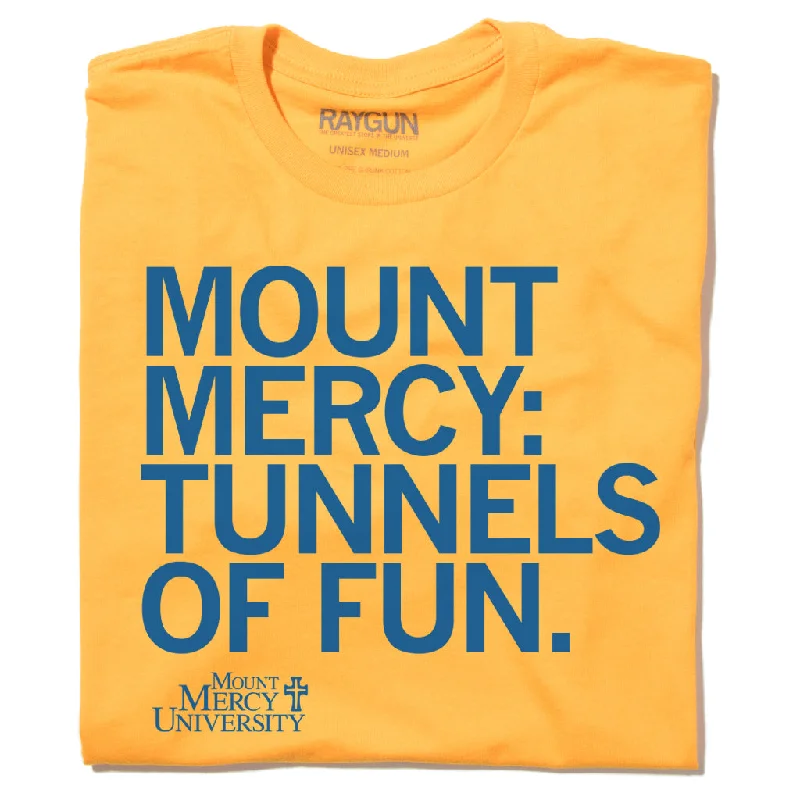 Printed T-Shirt with Artistic Designs-Mount Mercy: Tunnels Of Fun