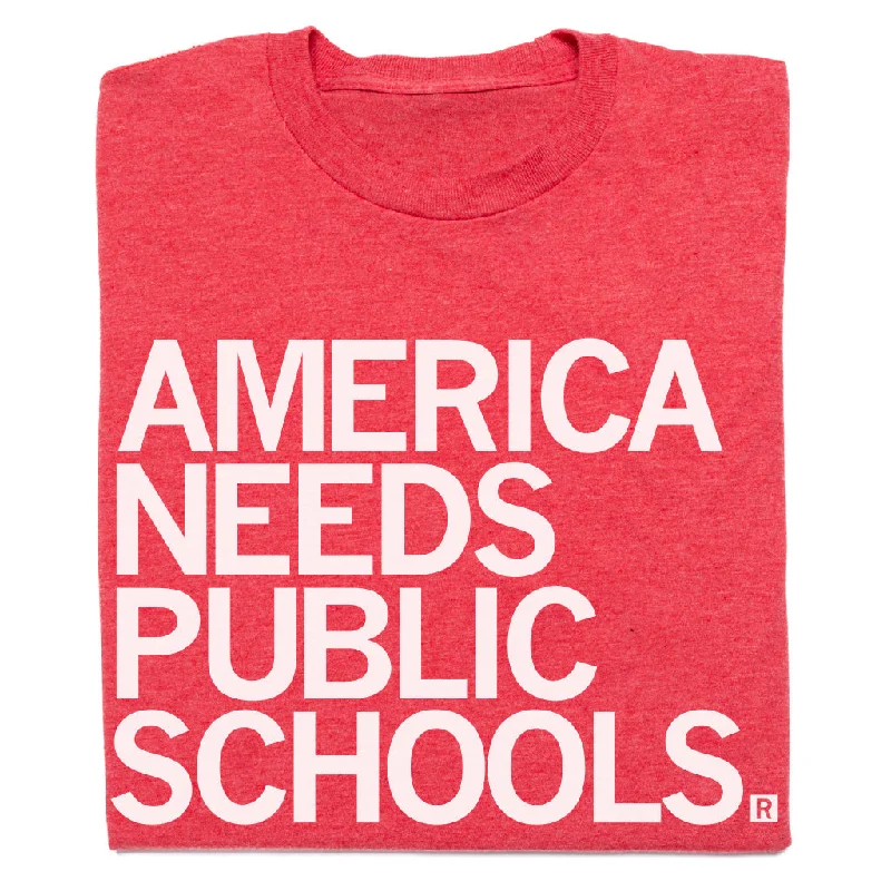 T-Shirt with Custom Artwork for Unique Look-America Needs Public Schools