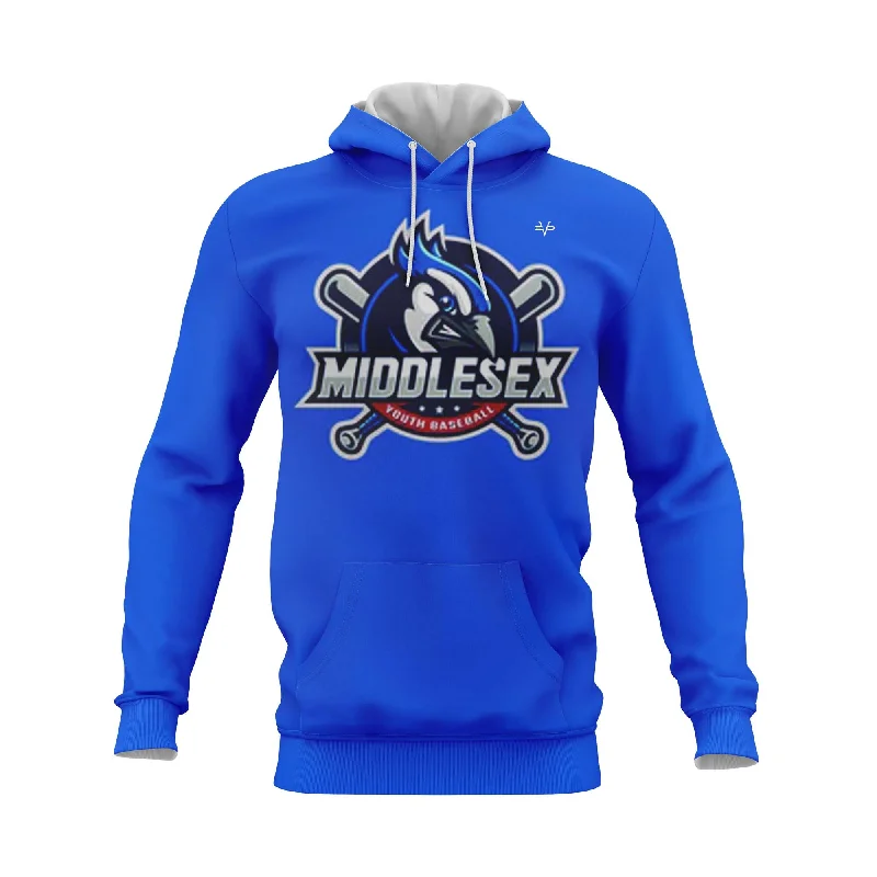 Comfortable Hoodies for Road Trips-MIDDLESEX YOUTH BASEBALL Sublimated Hoodie