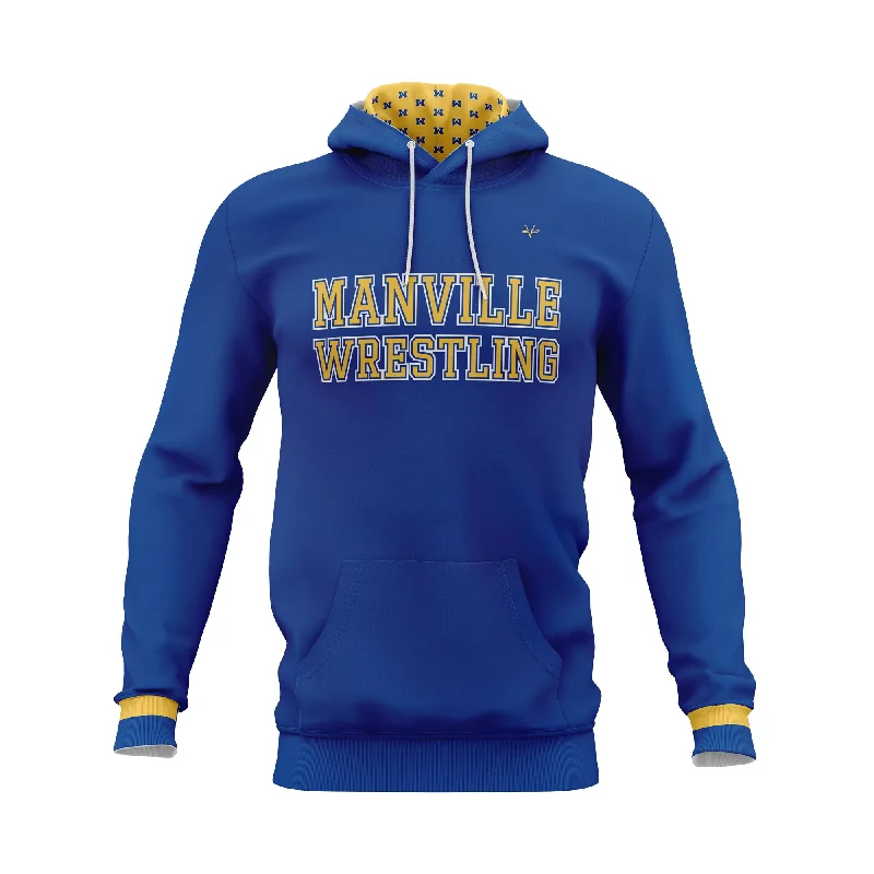 Hoodies with Hoods for Extra Warmth-Manville Wrestling 2023 Sublimated Hoodie