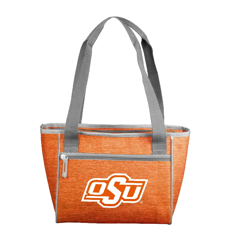 Vibrant and Bold Bucket Hats for Outdoor Fun-Oklahoma State Crosshatch 16 Can Cooler Tote