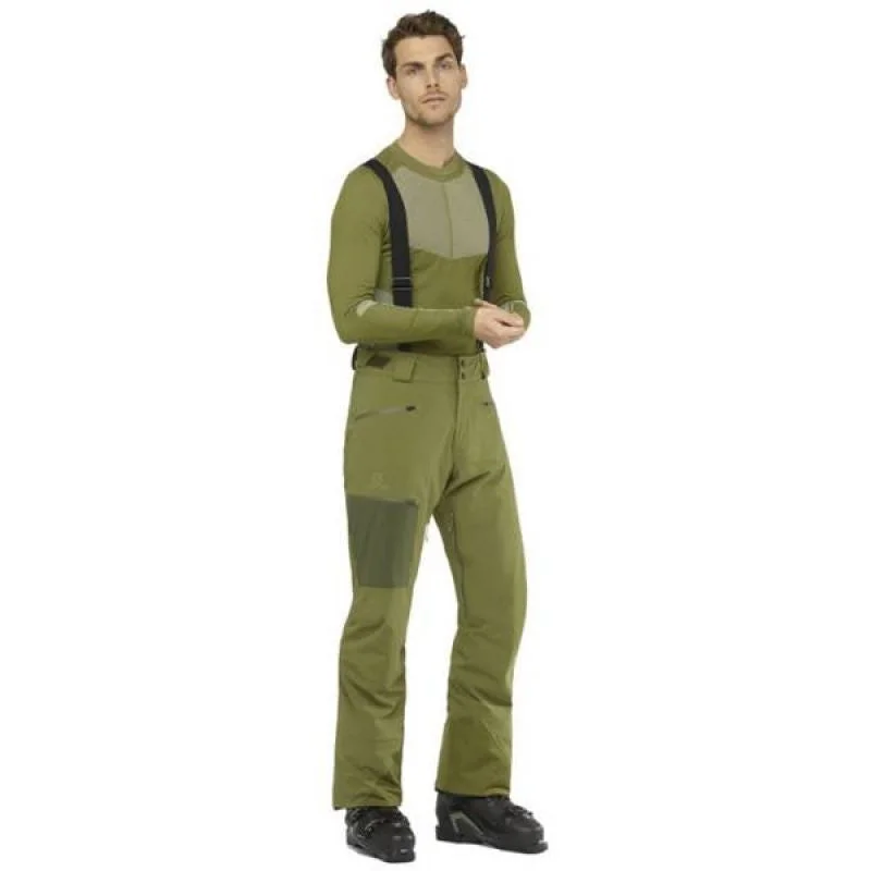 Comfortable Travel Pants for Long Journeys-Salomon Outlaw Snowboard Mens Pants - Green