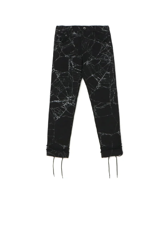 Cozy Jogger Pants for Cold Weather-Spider Drill Back Lace Up Pants