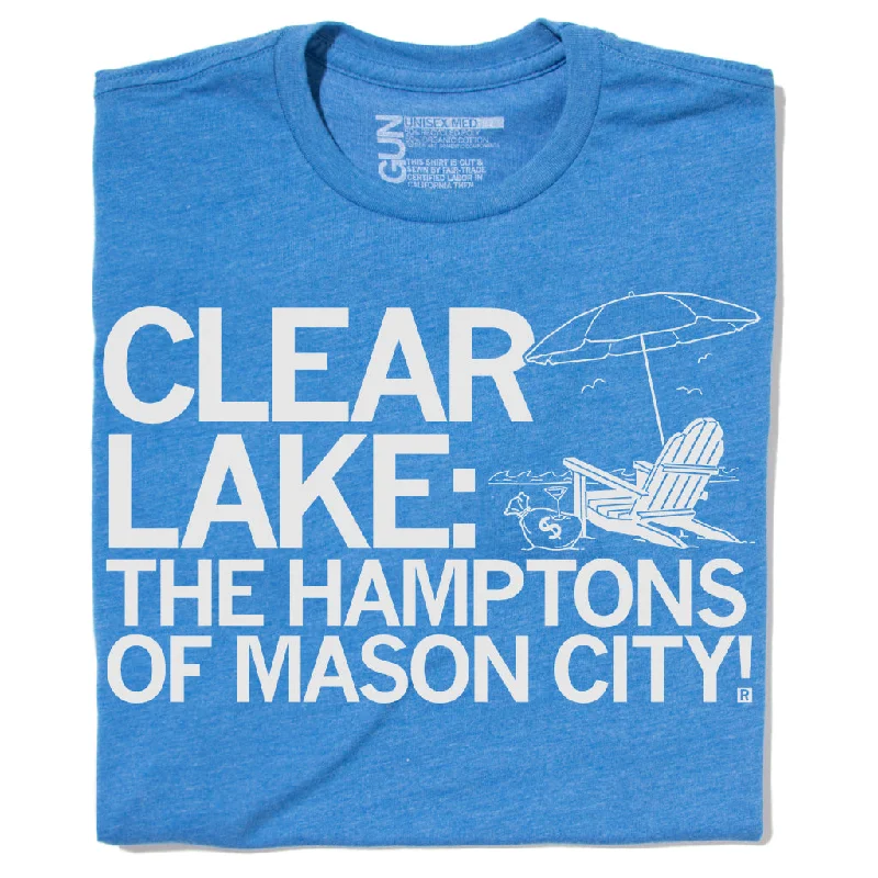 Customizable T-Shirt for Corporate Branding-Clear Lake: The Hamptons Of Mason City