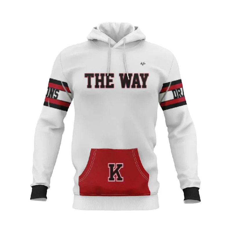 Customizable Hoodies for Unique Gifts-KINGSWAY FOOTBALL Sublimated Hoodie White