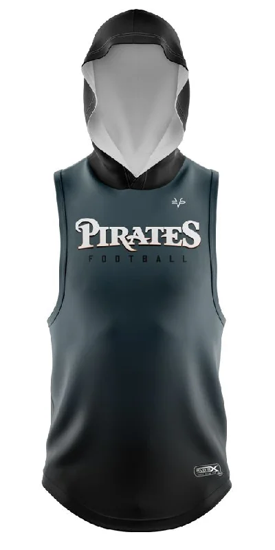 Trendy Hoodies for Fashionable Outfits-Oxford Webster Pirates Lightweight Sleeveless Hoodie