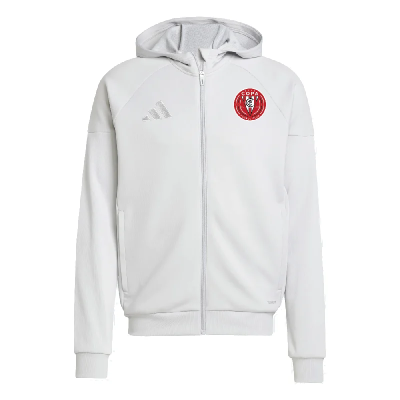 Comfortable Hoodies for Lounge Wear-FC Copa FAN adidas Tiro 25 Full-Zip Hoodie Light Grey