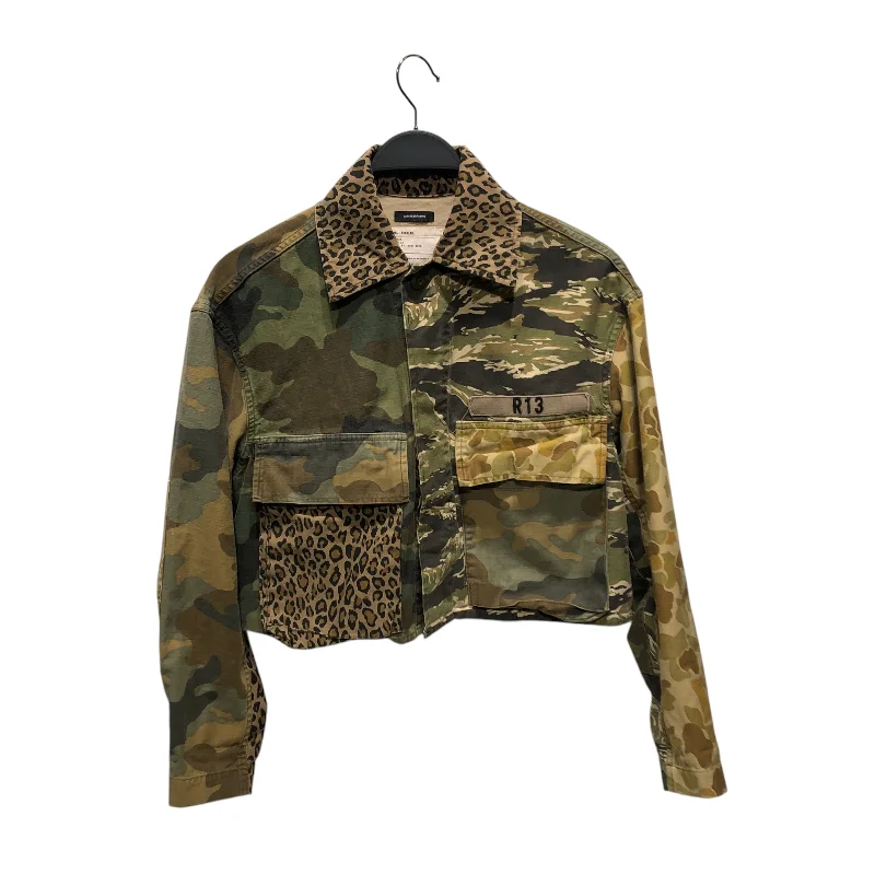 Insulated Jackets for Cold Temperatures-R13/Jacket/XS/All Over Print/Cotton/MLT/R13 CAMO JACKET