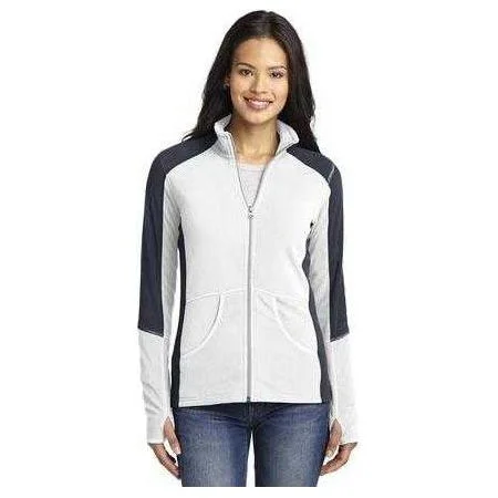 Designer Jackets for High-End Fashion-Ladies Colorblock Microfleece Jacket