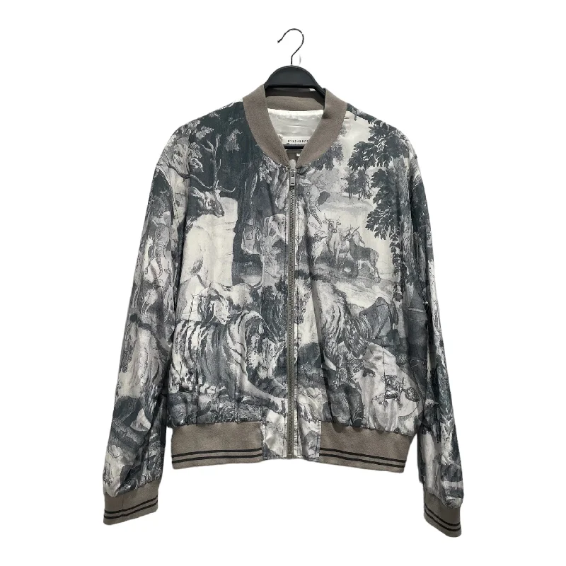 Trendy Bomber Jackets for Fashion-Maison Margiela/Jacket/48/Silk/GRY/All Over Print/