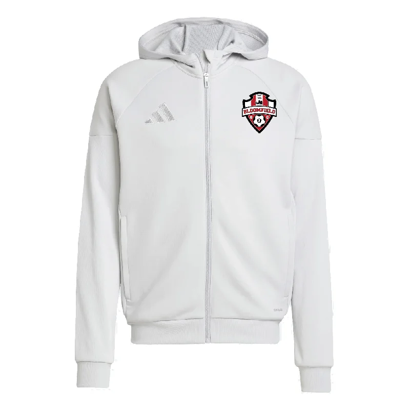 Hoodies with Cool Designs for Unique Style-Bloomfield SC FAN adidas Tiro 25 Full-Zip Hoodie Light Grey