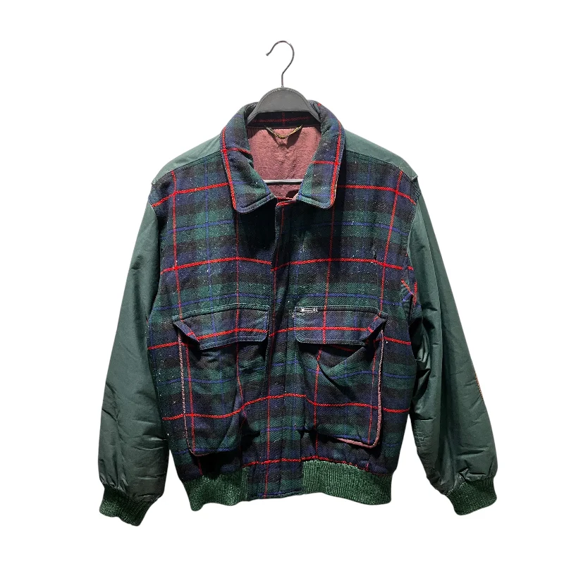 Packable Jackets for Easy Storage-FACCONABLE /Jacket/S/Cotton/GRN/Plaid/