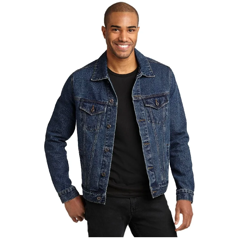 Custom Hooded Jackets for Groups and Teams-Port Authority ®  Denim Jacket. J7620 - Port Authority J7620