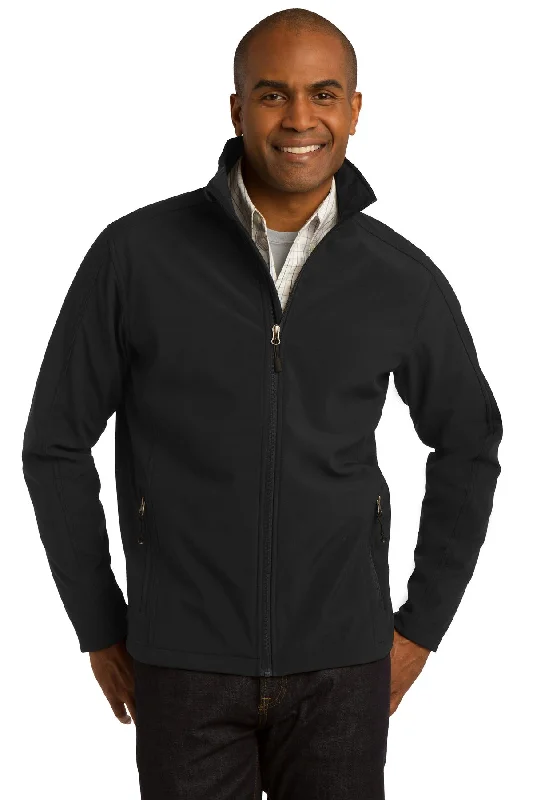 Active Jackets for Gym and Fitness Enthusiasts-Port Authority ®  Core Soft Shell Jacket. J317 - Black - Port Authority J317