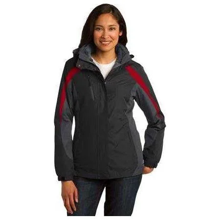 Stretch Jackets for Comfortable Active Wear-Ladies Colorblock 3-in-1 Jacket