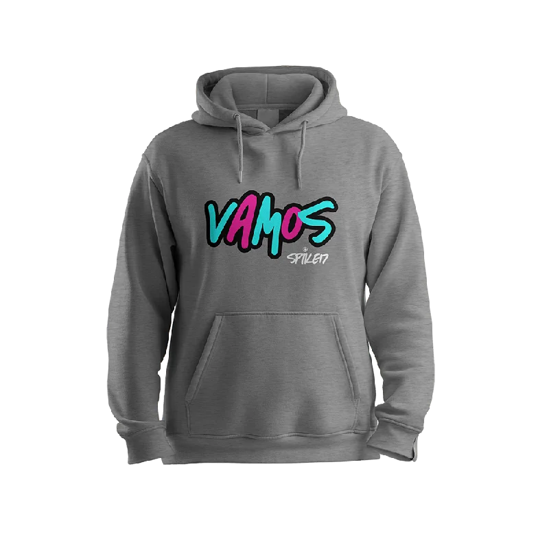 Vintage Graphic Hoodies for Casual Looks-VAMOS/SPIKE17 COTTON HOODIE (GREY)