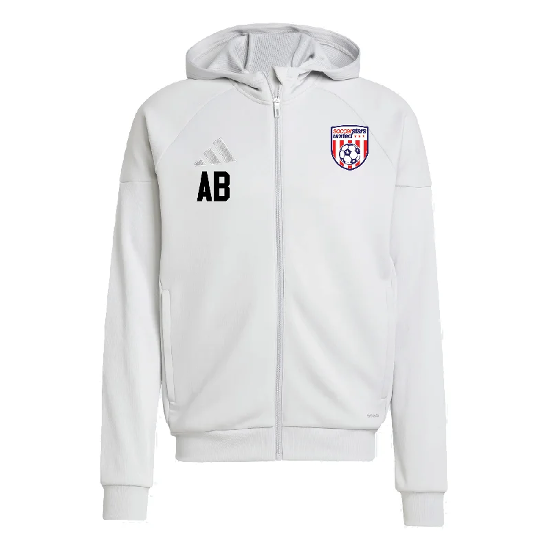 Fashionable Crop Hoodies for a Trendy Look-Soccer Stars United Wichita adidas Tiro 25 Full-Zip Hoodie Light Grey