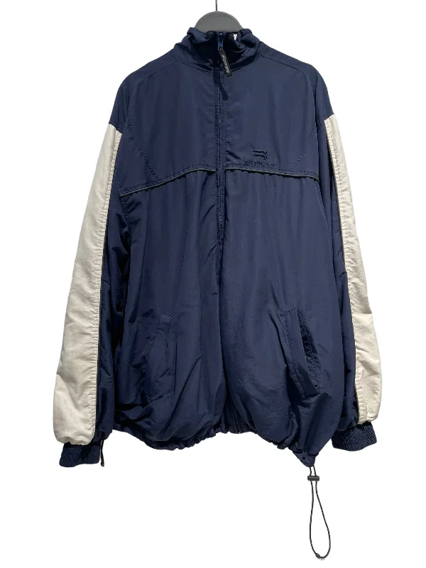 Insulated Jackets for Cold Temperatures-BALENCIAGA/Windbreaker/XXS/Cotton/NVY/JACKET THAT BECOMES BAG