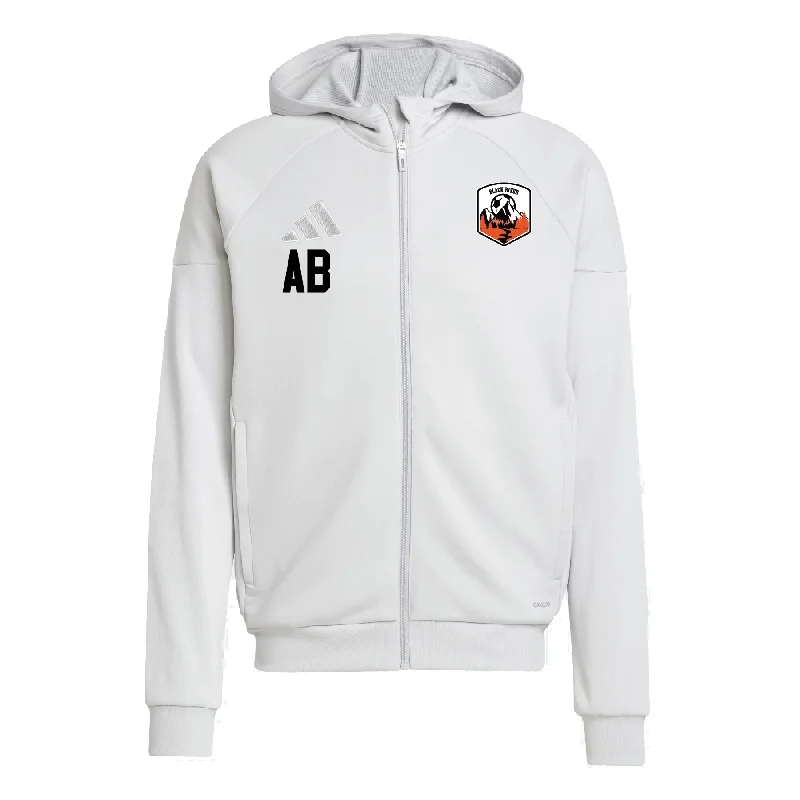 Trendy Oversized Hoodies for Cozy Style-Black River Athletics 2010 and Older adidas Tiro 25 Full-Zip Hoodie Light Grey