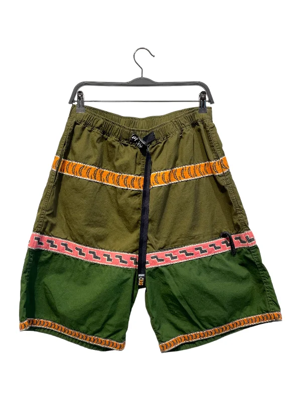 Beachwear Shorts for Sun and Sand-KAPITAL/Shorts/XL/Cotton/GRN/Animal Pattern/Pattern taping, buckle closur