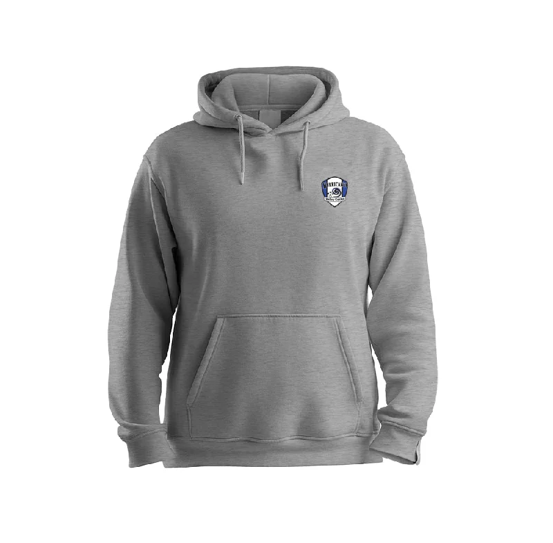 Graphic Printed Hoodies for Expressive Fashion-VALLEY CENTER (CREST LOGO) HOODIE (GREY)