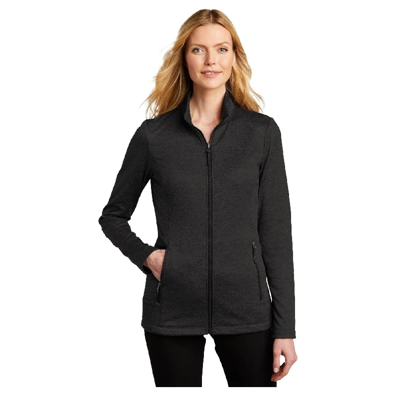 Stylish Leather Jackets for Night Outfits-Port Authority  ®  Women's Collective Striated Fleece Jacket. L905 - Port Authority L905