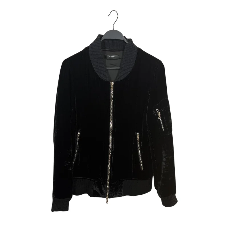 Casual and Sporty Hooded Jackets for Relaxed Days-AMIRI/Jacket/L/BLK/velvet zip jacket