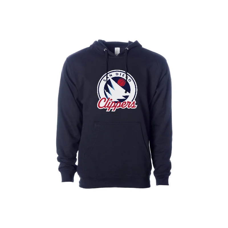 Trendy Hoodie Jackets for Casual Wear-CLIPPERS SAIL LOGO HOODIE (NAVY)