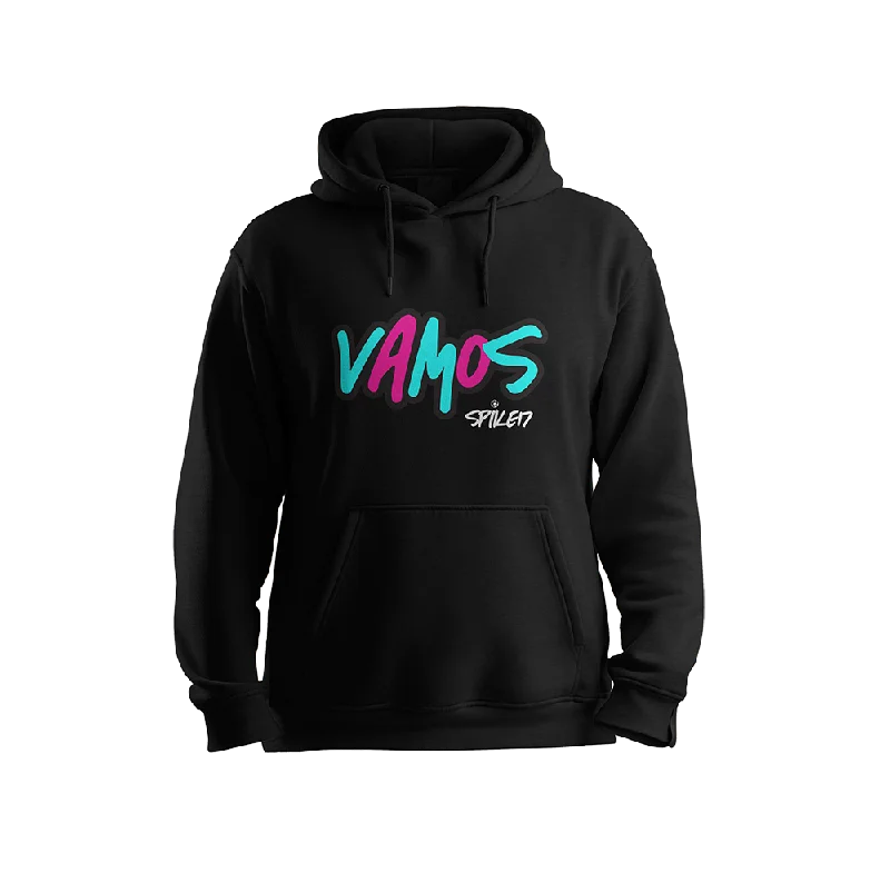 Soft Sherpa Lined Hoodies for Winter Warmth-VAMOS/SPIKE17 COTTON HOODIE (BLACK)