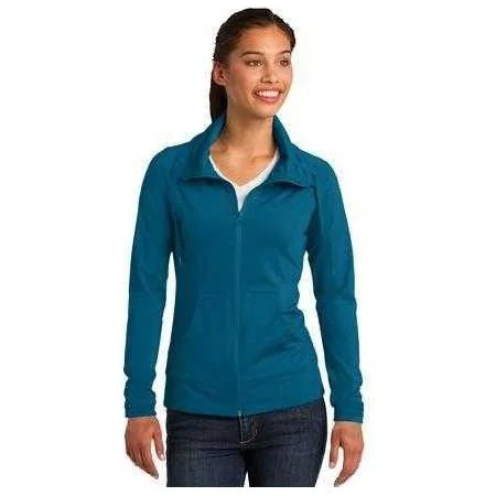 Custom Sports Jackets for Teams and Schools-Ladies Sport-Wick Stretch Full-Zip Jacket