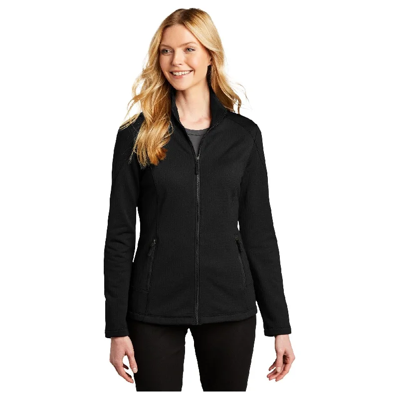 Military Parka Jackets for Cold Conditions-Port Authority  ®  Women's Grid Fleece Jacket. L239 - Port Authority L239