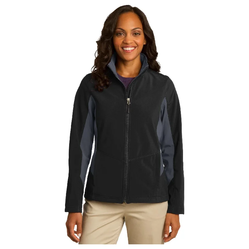 Ski Jackets for Snow Sports and Winter Adventures-Port Authority ®  Women's Core Colorblock Soft Shell Jacket. L318 - Port Authority L318