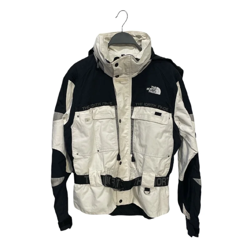 Puffer Jackets for Ultimate Warmth-THE NORTH FACE/Jacket/L/Nylon/WHT/BLK/WHITE HAS BELT BUCKLE HOOD