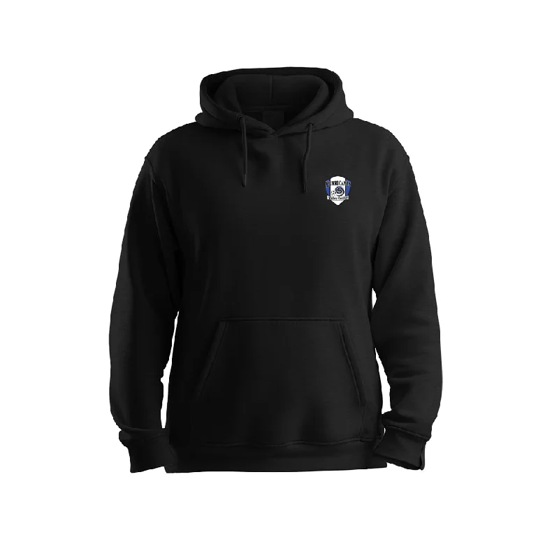 Sports Hoodies for Active Adventures-VALLEY CENTER (CREST LOGO) HOODIE (BLACK)