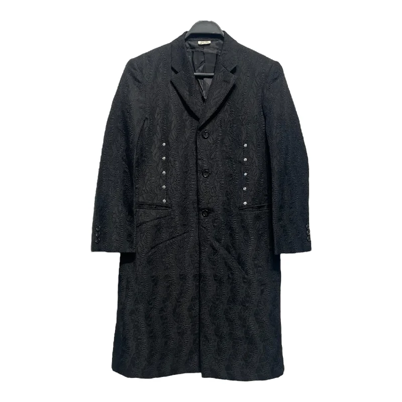 Stylish Oversized Jackets for Statement Looks-COMME des GARCONS HOMME PLUS/Jacket/S/Black/Wool/All Over Print/PR-J009/PR-J009