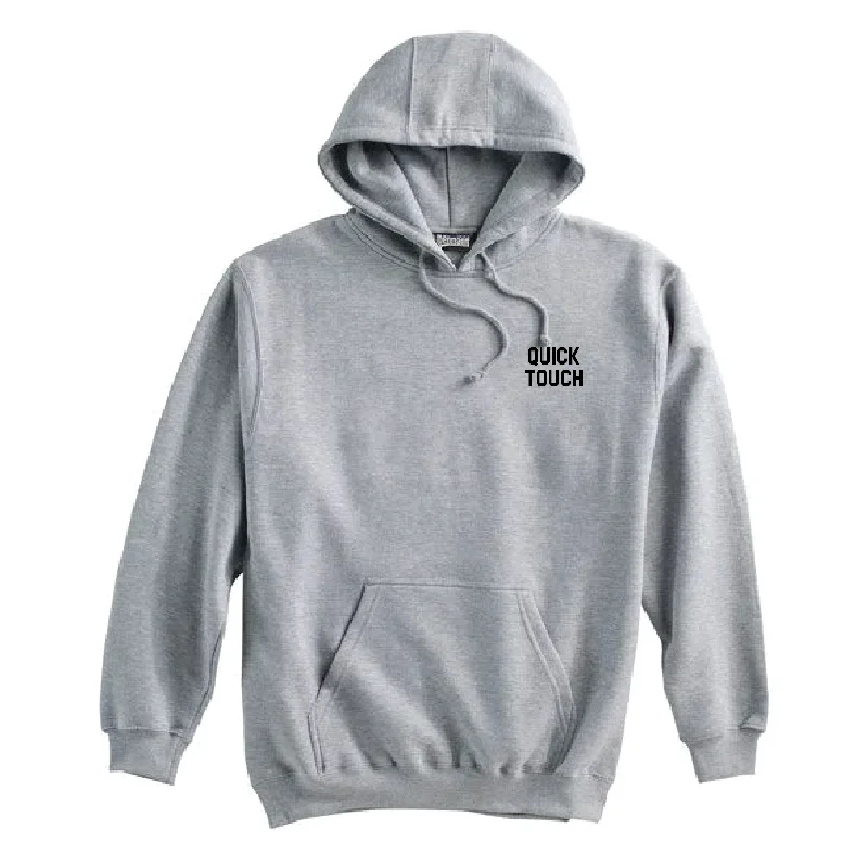 Hoodies for Youth Sports and Recreation-Quick Touch FC Pennant Lifestyle Hoodie Grey