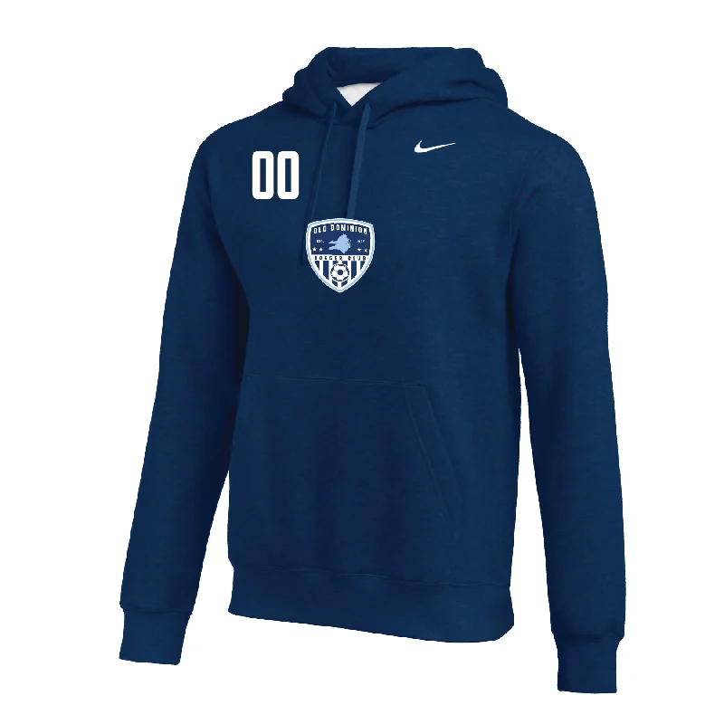 Lightweight Sweatshirt Hoodies for Layering-Old Dominion SC Nike Club Hoodie Navy