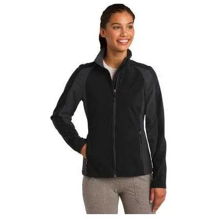 Thermal Insulated Jackets for Arctic Conditions-Ladies Colorblock Soft Shell Jacket