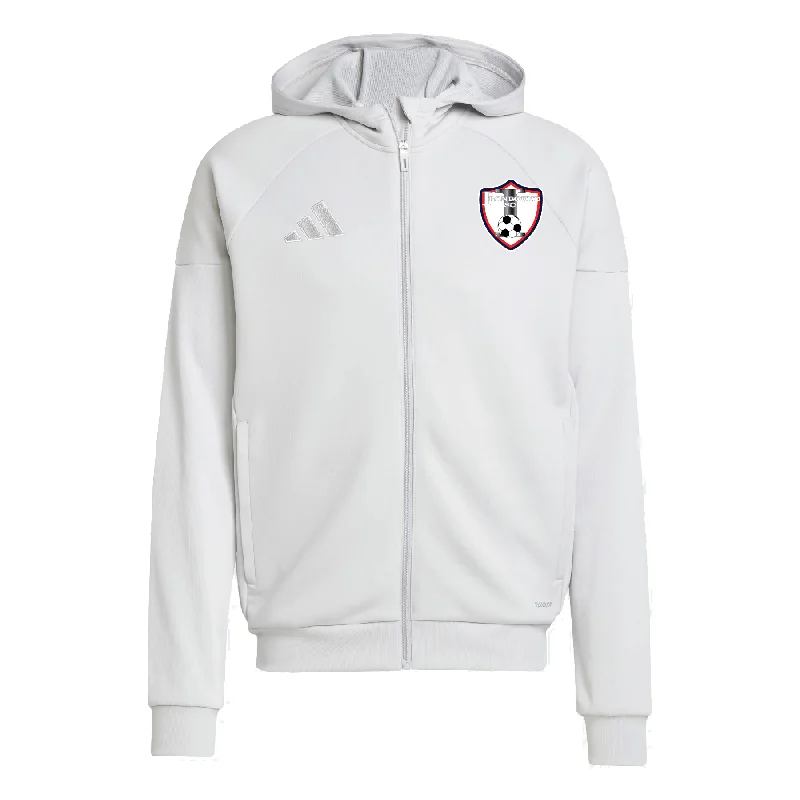 Custom Printed Hoodies for Special Occasions-Ironbound FAN adidas Tiro 25 Full-Zip Hoodie Light Grey