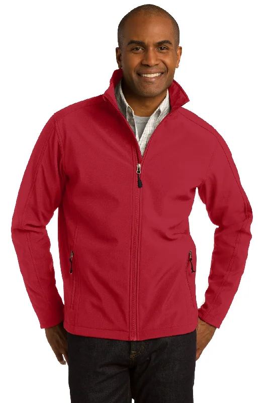 Stylish Oversized Jackets for Statement Looks-Port Authority ®  Core Soft Shell Jacket. J317 - Rich Red - Port Authority J317