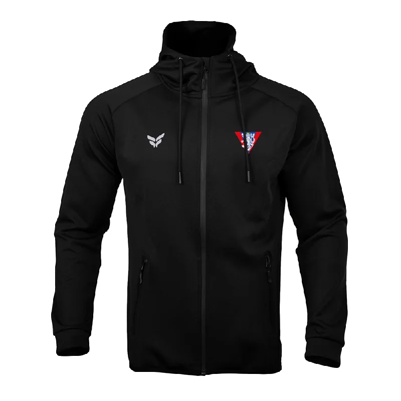 Comfortable Hoodies for Road Trips and Travel-VEDRAL Full-Zip Hoodie (BLACK)