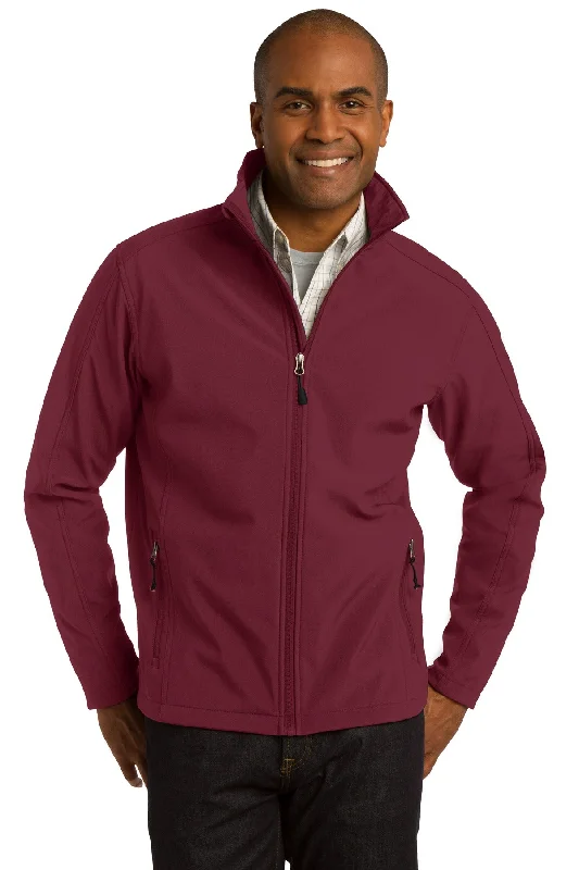 Performance Running Jackets for High-Speed Sports-Port Authority ®  Core Soft Shell Jacket. J317 - Maroon - Port Authority J317