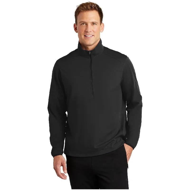 Casual Knit Jackets for Relaxed Style-Port Authority ®  Active 1/2-Zip Soft Shell Jacket. J716 - Port Authority J716